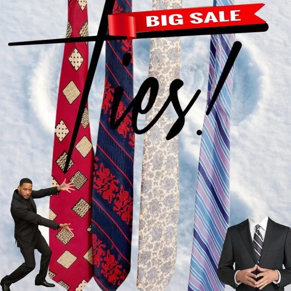 Bundle of 4 Ties - Silk Business man Ties #Bundle - Picture 1 of 8